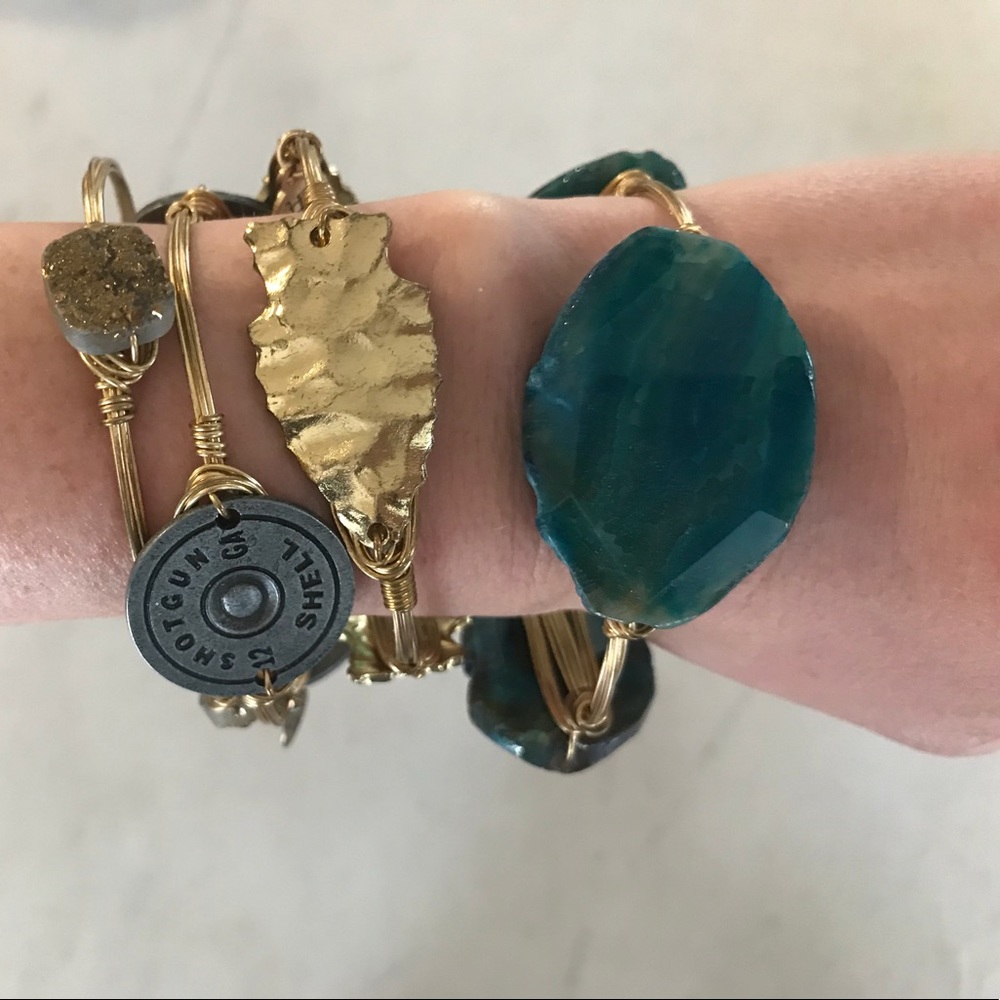 Bourbon and Bowties bangle bracelets (set of 4)